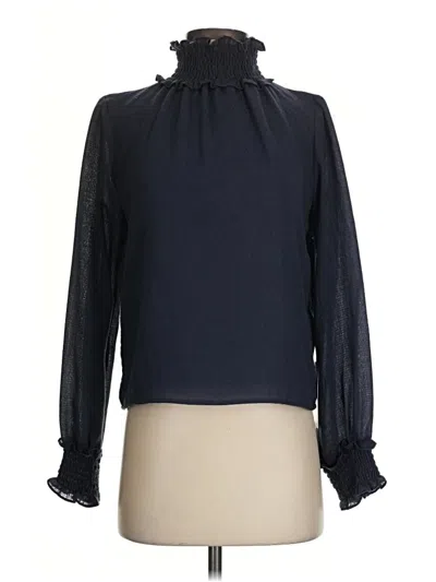 Pre-owned Warm Long Sleeve Blouse In Blue