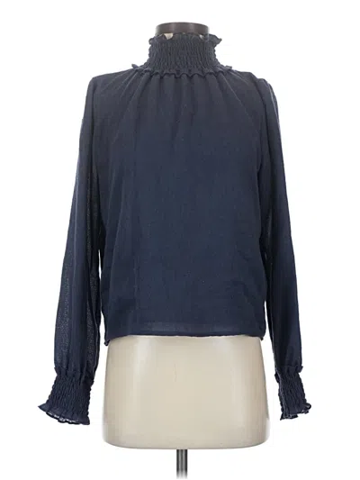 Pre-owned Warm Long Sleeve Blouse In Blue