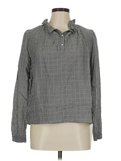 Pre-owned Warm Long Sleeve Blouse In Gray