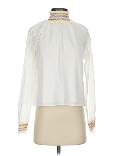 Pre-owned Warm Long Sleeve Blouse In Ivory