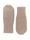 Warm-me Gerippte Fäustlinge Aus Kaschmir In Brown