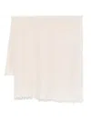 Warm-me Kaschmirschal Mit Ausgefransten Kanten In White