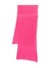 Warm-me Kaschmirschal Mit Ausgefransten Kanten In Pink