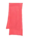 Warm-me Kaschmirschal Mit Ausgefransten Kanten In Pink