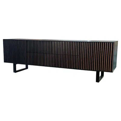 Pre-owned Warm Modern Clair Sideboard Credenza By Corinna  In Black Ebonised Wood In Stock
