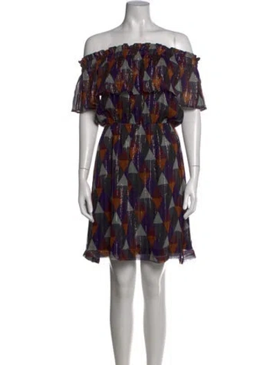 Pre-owned Warm Printed Mini Dress