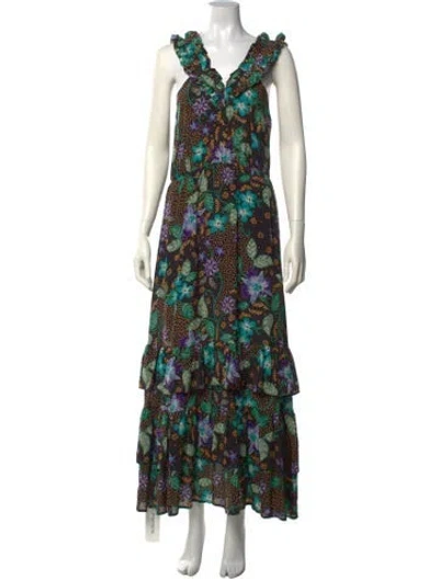 Pre-owned Warm Silk Long Dress In Black