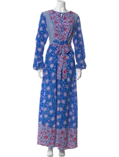 Pre-owned Warm Silk Long Dress In Blue