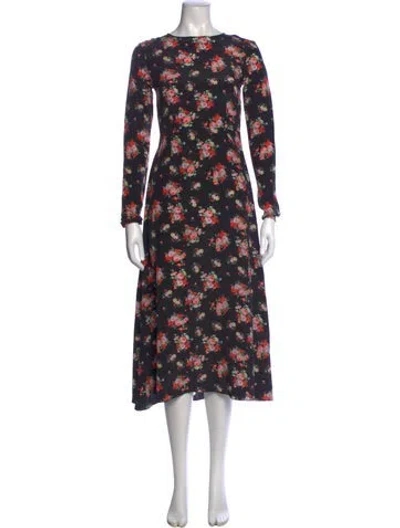 Pre-owned Warm Silk Long Dress In Blue