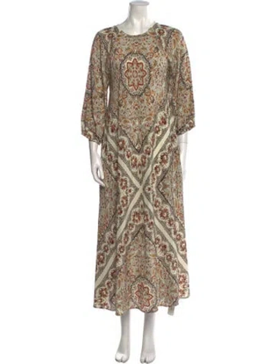 Pre-owned Warm Silk Long Dress In Neutral