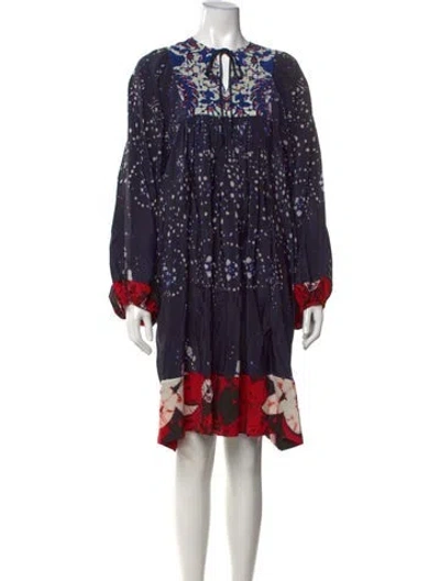 Pre-owned Warm Silk Mini Dress In Blue