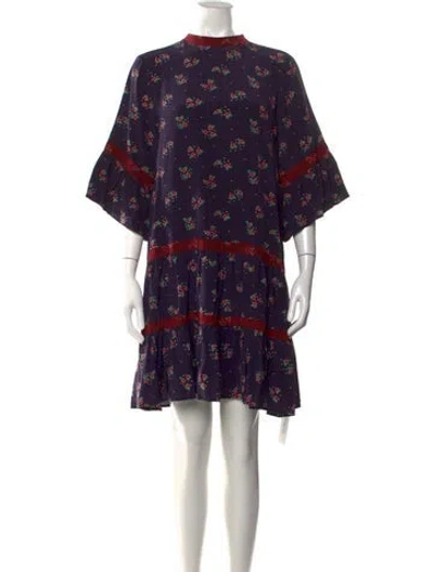 Pre-owned Warm Silk Mini Dress In Purple