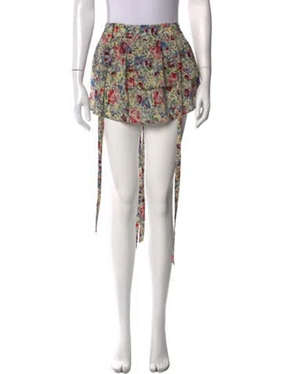 Pre-owned Warm Silk Mini Skirt In Green
