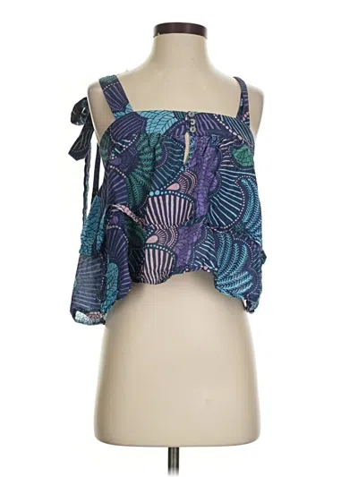 Pre-owned Warm Sleeveless Blouse In Blue