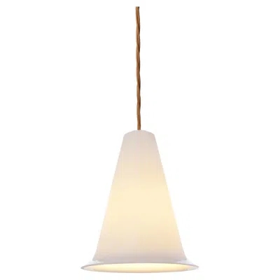 Pre-owned Warm Slip Ceramic Pendant Light Corinna  For  Bone China In White