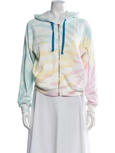 Pre-owned Warm Tie-dye Print Crew Neck Hoodie In Multicolor