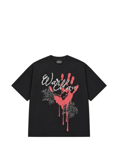 Warman Graphic-print Cotton T-shirt In Black