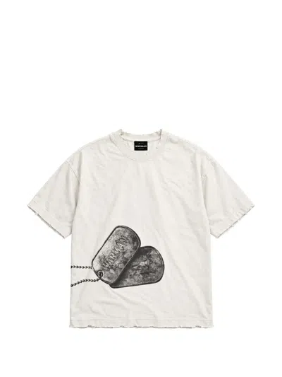 Warman Graphic-print Distressed T-shirt In Neutral