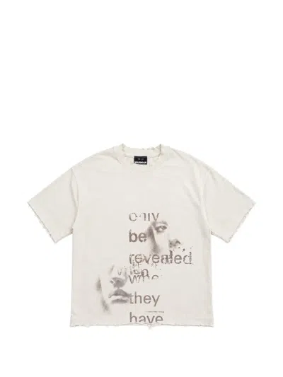 Warman Graphic-print Distressed T-shirt In White