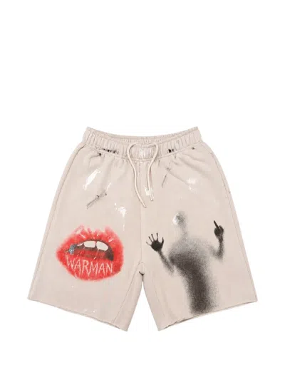 Warman Graphic-print Shorts In White