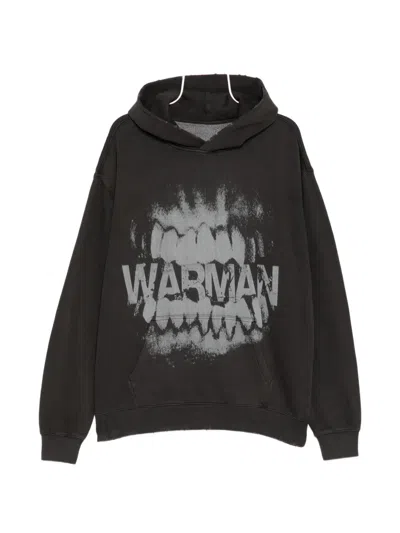 Warman Printed Hoodie In Black