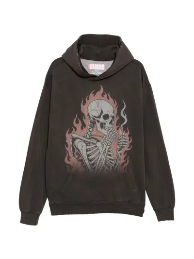 Warman Skeleton-print Hoodie In Black