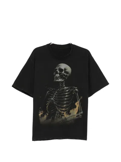 Warman Skeleton Printed T-shirt In Black