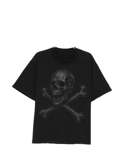 Warman Skull Printed T-shirt In Black