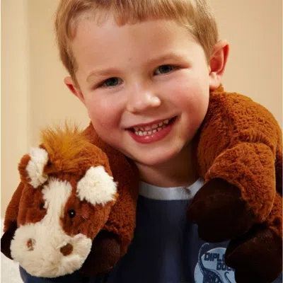 Warmies Horse Plush Neck Wrap In Brown