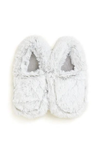 Warmies Marshmallow Plush Slippers In Marshmallow Gray