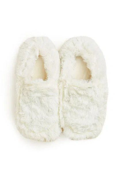 Warmies Plush Slippers In Cream