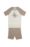 Warmies Sloth Shorties Pj Set In Nude