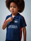 Warner Bros | Superman Towelling Polo Shirt In Blue