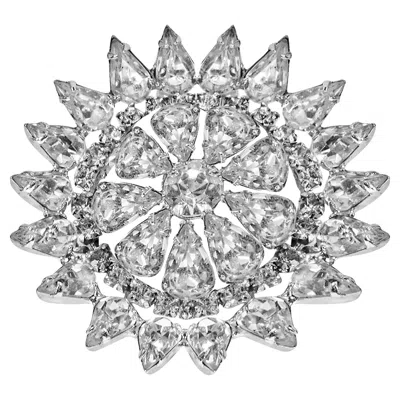 Pre-owned Warner Vintage  Rhinestone Brooch, Pear & Round Design, Circa 1960s In Multi