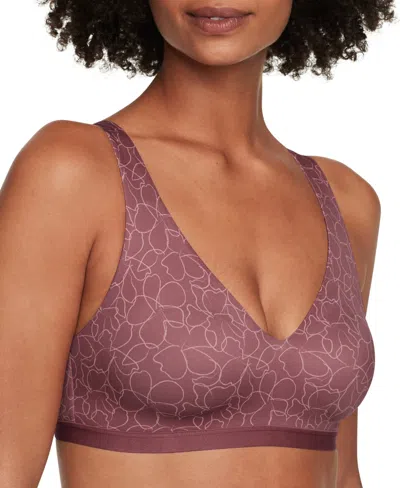 Warner's Warners Cloud 9 Super Soft, Smooth Invisible Look Wireless Lightly Lined Comfort Bra Rm1041a In Chalkfloral Deco Rose