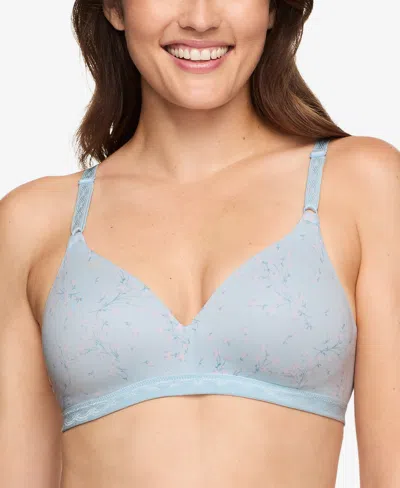 Warner's Cloud 9 Super Soft Wireless Lightly Lined Comfort Bra 1269 In Blue