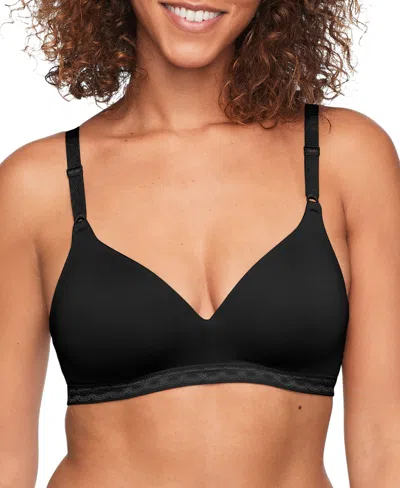 Warner's Cloud 9 Super Soft Wireless Lightly Lined Comfort Bra 1269 In Black