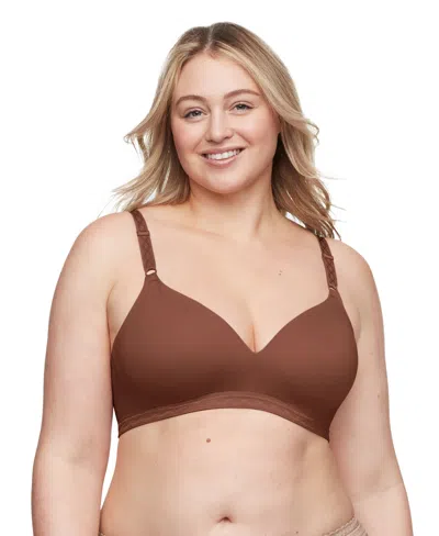 Warner's Cloud 9 Super Soft Wireless Lightly Lined Comfort Bra 1269 In Brown