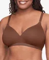 Warner's Warners Cloud 9 Super Soft Wireless Lightly Lined Comfort Bra 1269 In Mahogany