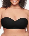 Warner's Easy Does It Wire-free Strapless Bra In Black