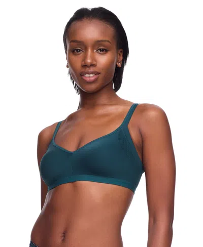 Warner's Warners Easy Does It Underarm-smoothing With Seamless Stretch Wireless Lightly Lined Comfort Bra Rm3 In Pond