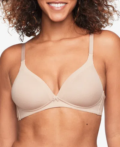 Warner's Warners Invisible Bliss Cotton Comfort Wireless Lift T-shirt Bra Rn0141a In Toasted Almond