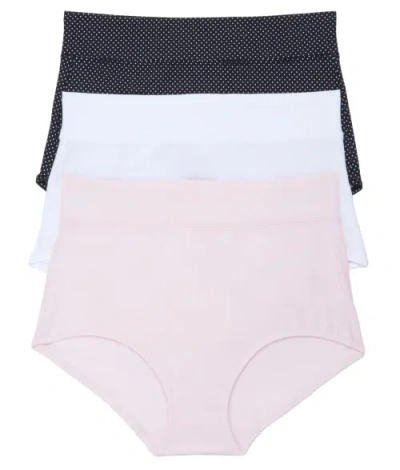 Warner's No Pinching. No Problems. Brief 3-pack In Dot,white,pink