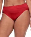 Warner's No Pinching No Problems Lace Hi-cut Brief Underwear 5109 In Joyous Red