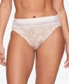 Warner's Warners No Pinching No Problems Dig-free Comfort Waist With Lace Microfiber Hi-cut 5109 In Rose Print (pink Animal)