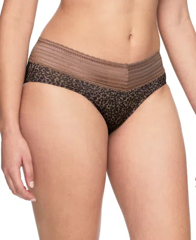 Warner's Warners No Pinching, No Problems Dig-free Comfort Waist With Lace Microfiber Hipster 5609j In Brown