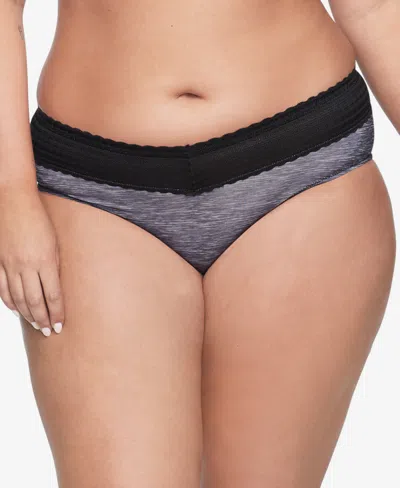 Warner's Warners No Pinching, No Problems Dig-free Comfort Waist With Lace Microfiber Hipster 5609j In Charcoal