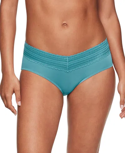 Warner's Warners No Pinching, No Problems Dig-free Comfort Waist With Lace Microfiber Hipster 5609j In Seabreeze