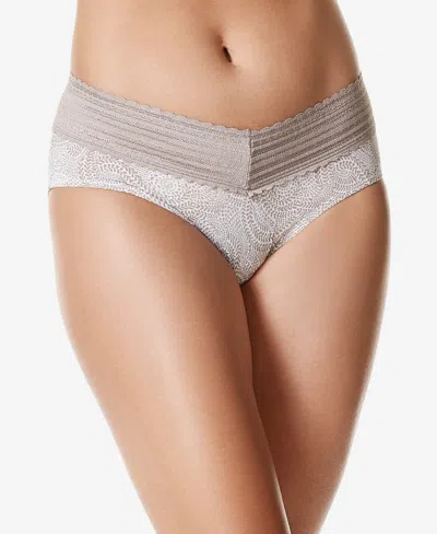 Warner's Warners No Pinching, No Problems Dig-free Comfort Waist With Lace Microfiber Hipster 5609j In White Swirl Print