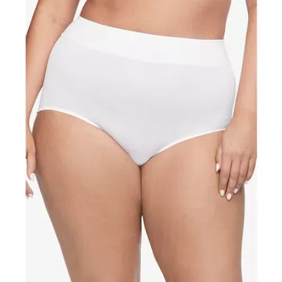 Warner's No Pinching No Problems Digfree Comfort Waist Microfiber Brief 5738 In White